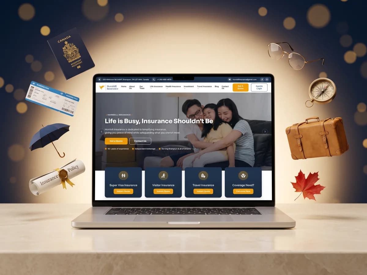 Hornbill Insurance Website — Insurance & Financial Services built by MP Studio