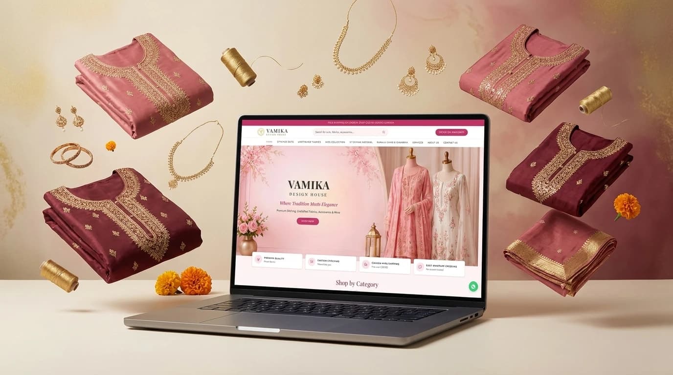 Vamika Design House — Boutique Catalog Website built by MP Studio