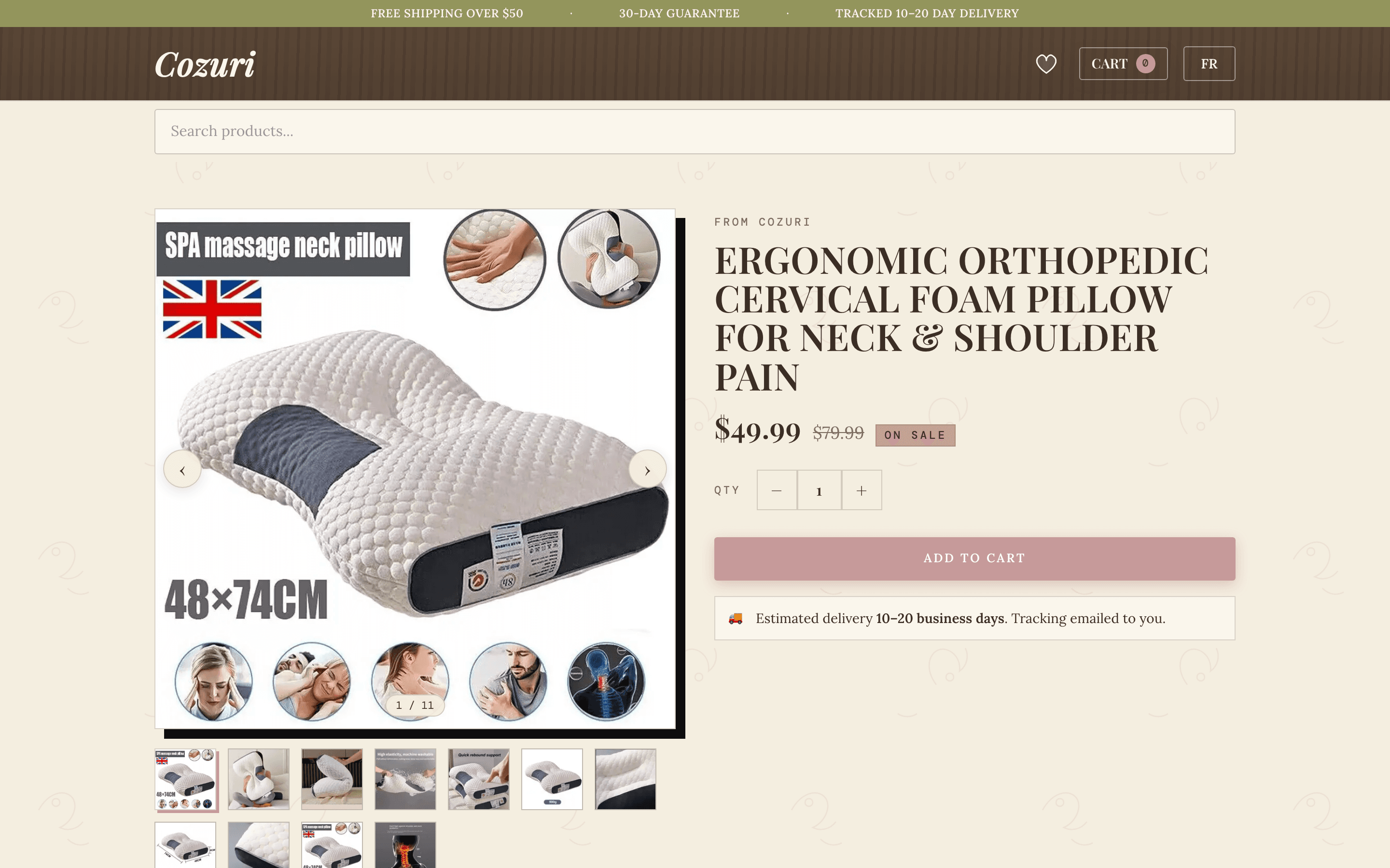Cozuri product page