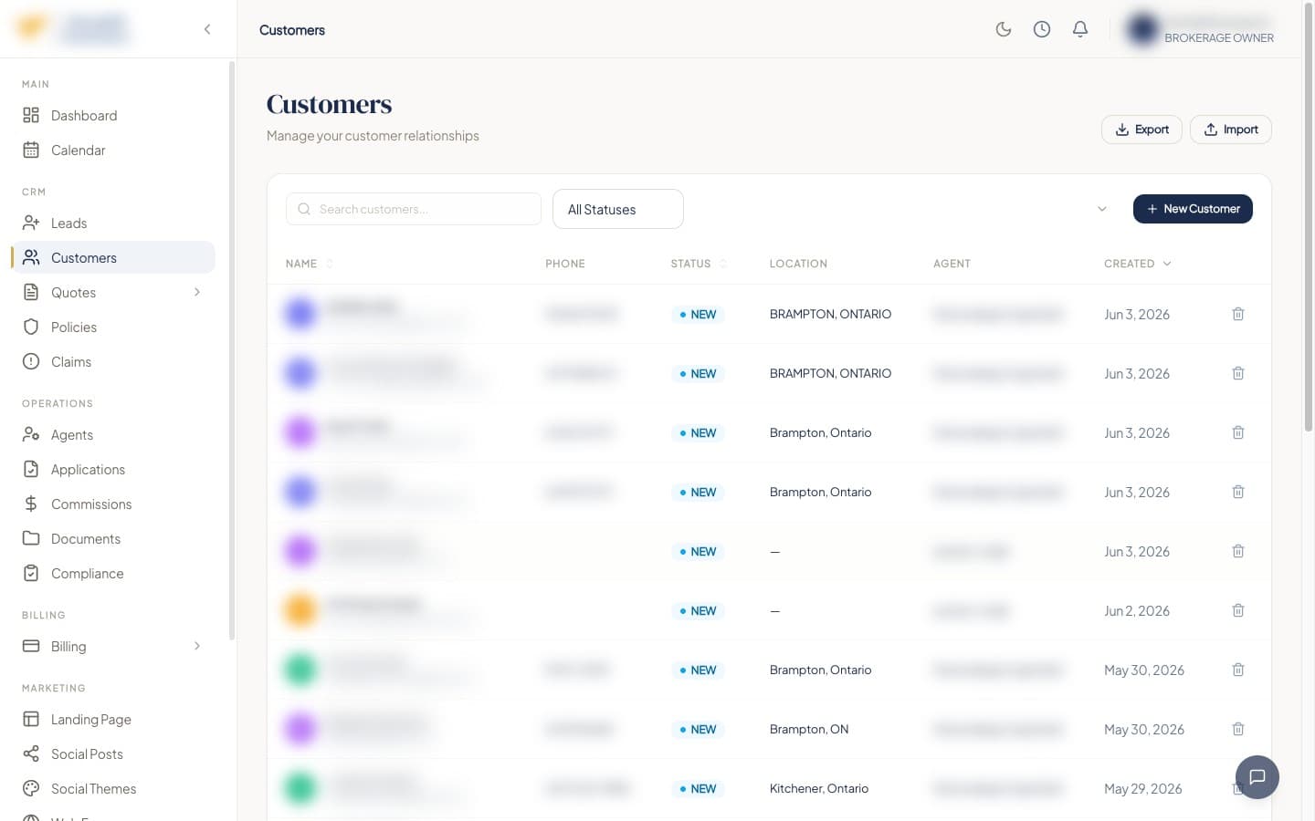 Customer relationship management