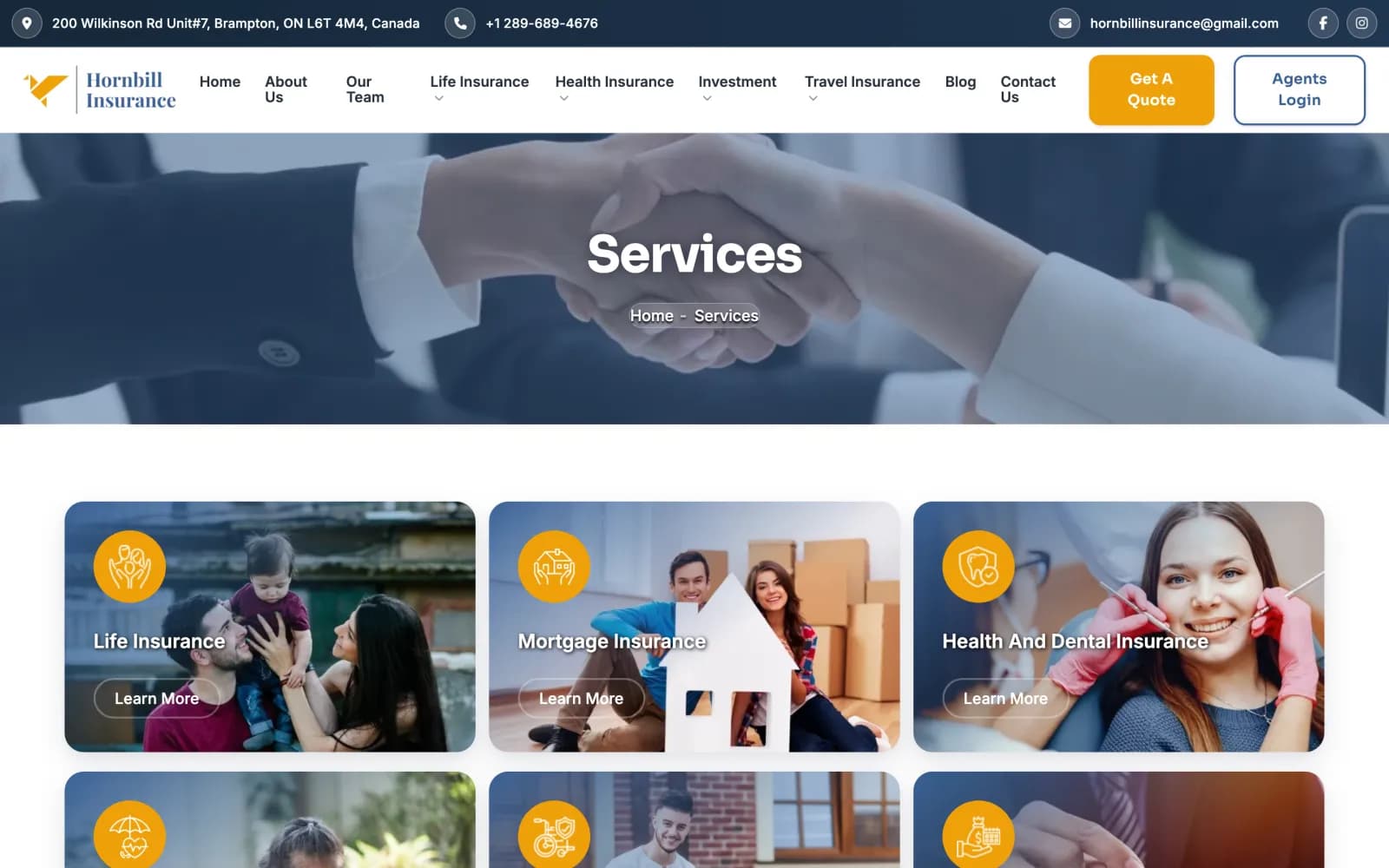 Hornbill Insurance services overview