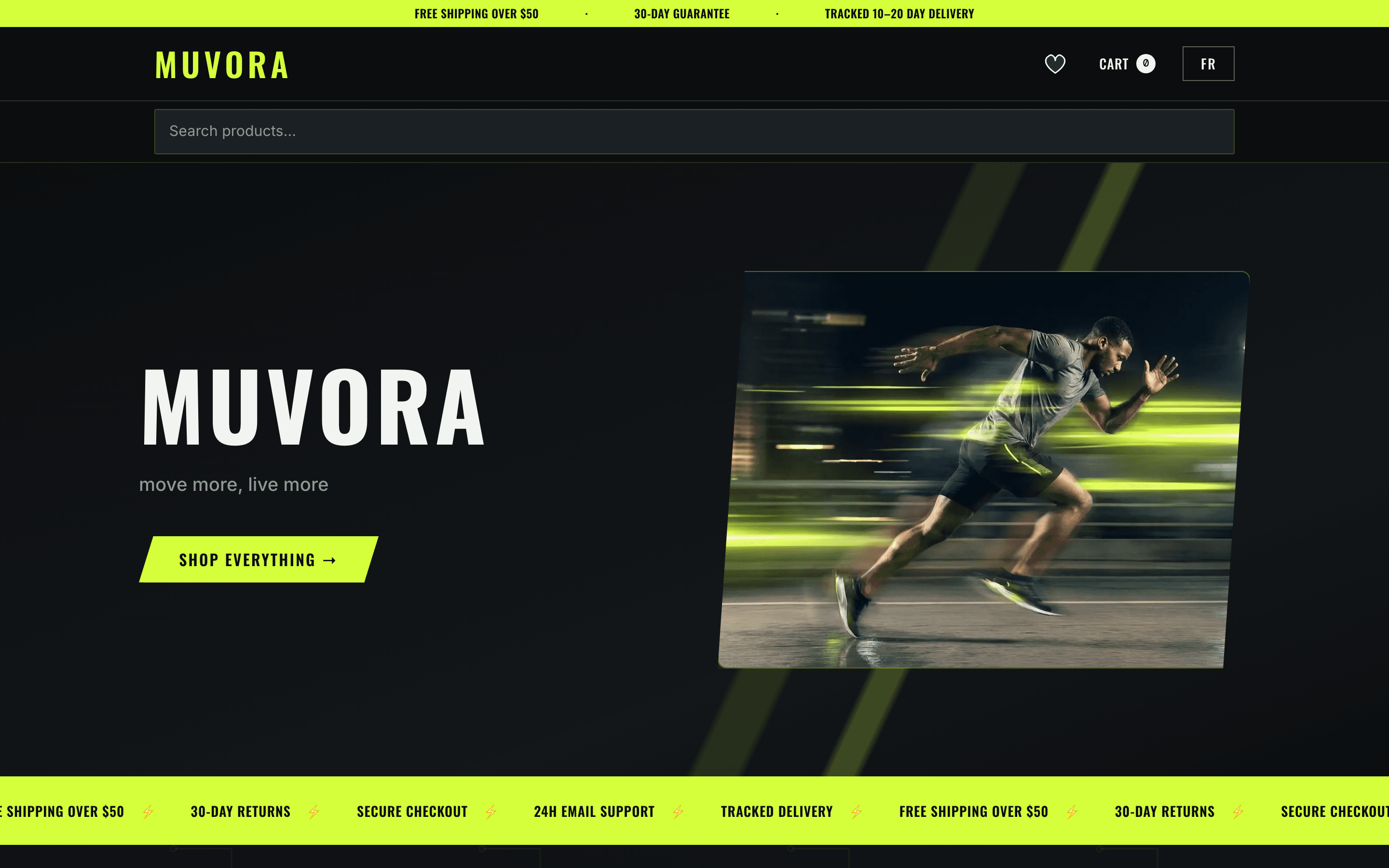 Muvora homepage hero