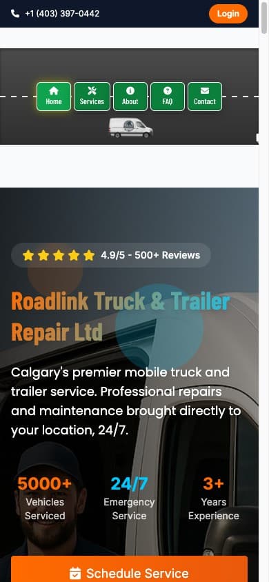 Roadlink mobile view