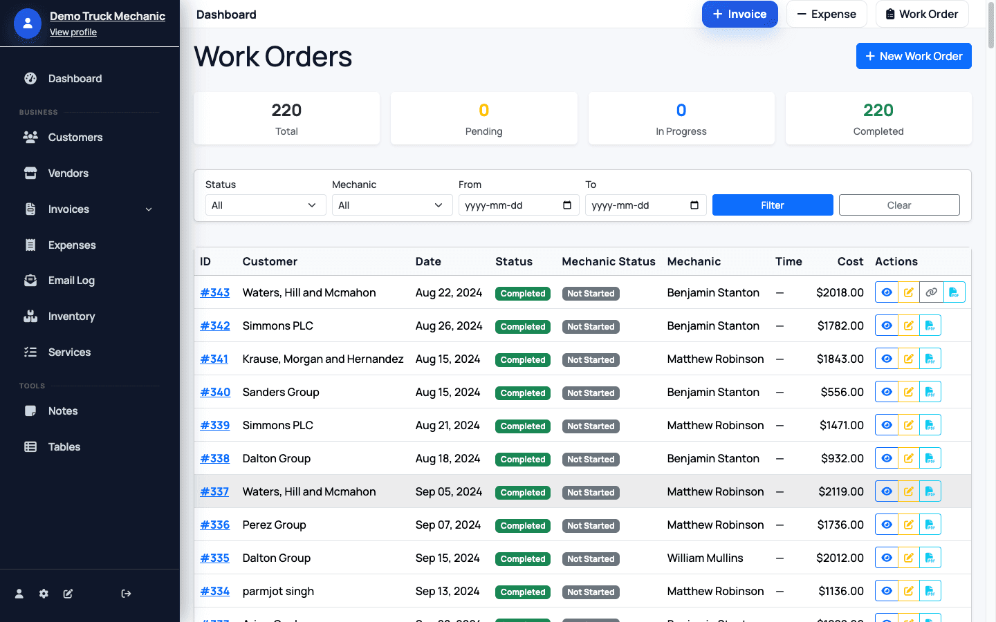 Work Orders & Jobs
