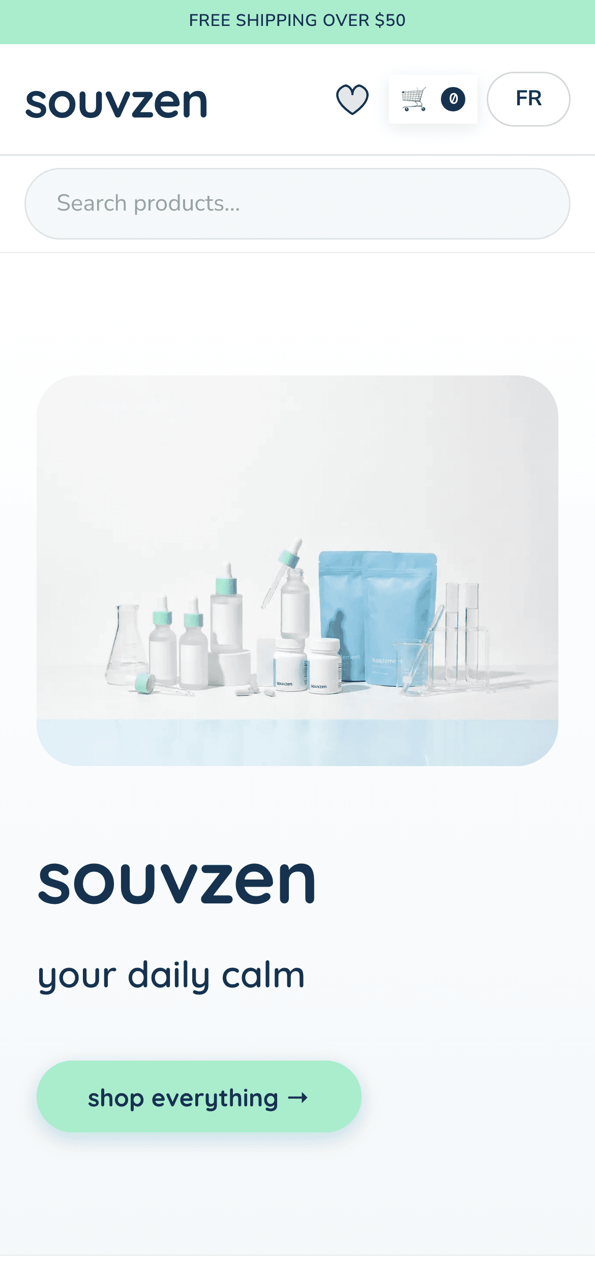 Souvzen mobile homepage