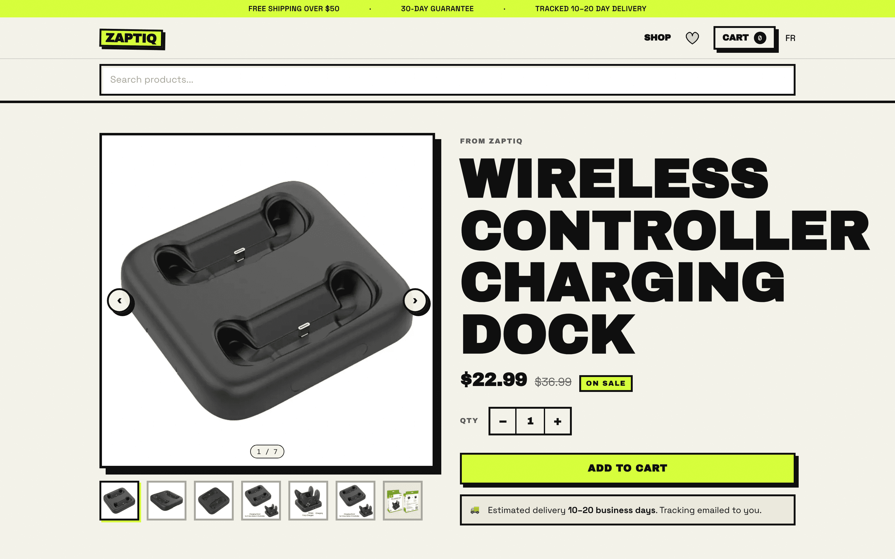 Zaptiq product page