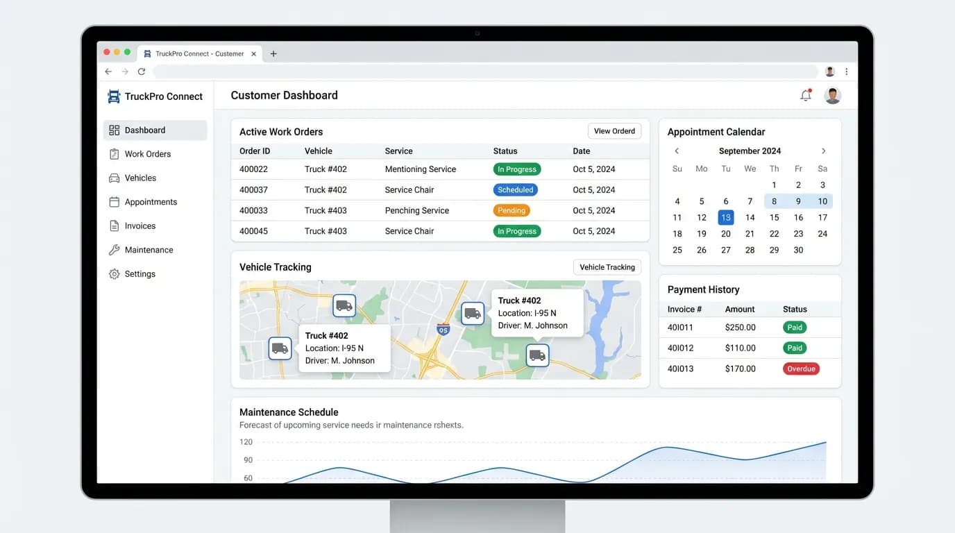 Trans Tech Customer Dashboard Portal