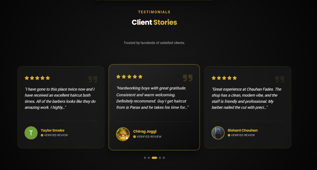 Client Reviews Design